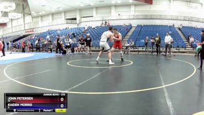 215 lbs 1st Place Match - John Petersen, MI vs Kaiden Morris, IL