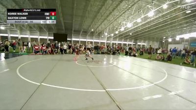 95 lbs 3rd Place Match - Koree Walker, Bear River Wrestling Club vs Daxton Lowe, Team Prestige Wrestling