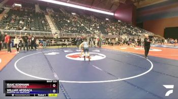 117 lbs Semifinal - Isaac Kosmann, Cody Wrestling Club vs William Apodaca, Riverton USA Wrestling