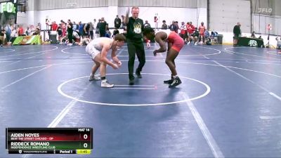 140 lbs Cons. Round 4 - Aiden Noyes, Beat The Street Chicago - OP vs Riddeck Romano, Independence Wrestling Club