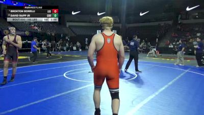 190 lbs Round Of 16 - Brokton Borelli, Los Banos (SJ) vs David Rapp Jr, Central (CS)