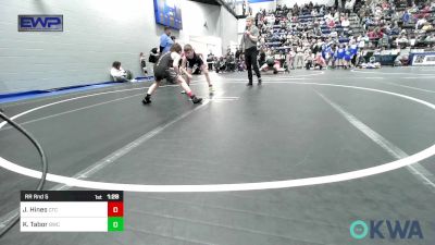 76 lbs Rr Rnd 5 - Jaxon Hines, Comanche Takedown Club vs Kason Tabor, Berryhill Wrestling Club