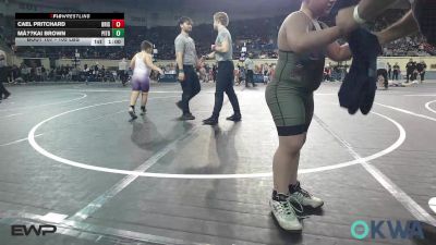 105 lbs 7th Place - Mâ??Kai Brown, Pitbull Wrestling Academy vs Cael Pritchard, Bristow Elementary Wrestling Club