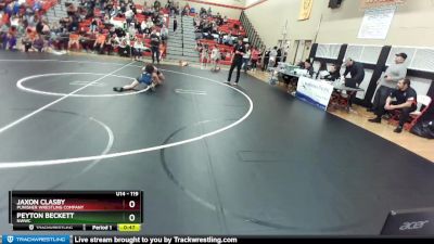 119 lbs Semifinal - Jaxon Clasby, Punisher Wrestling Company vs Peyton Beckett, NWWC