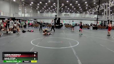 130 lbs Placement (4 Team) - Aaron McDonald, Junior Terps Express vs David Pitkis, Team Boogie Men