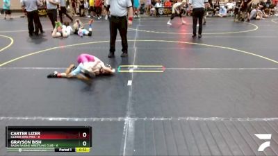 44 lbs Round 5 (6 Team) - Grayson Bish, Ragin Raisins Wrestling Club vs Carter Lizer, Illinois King Pins