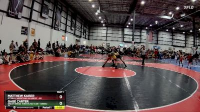 138 lbs Round 3 (6 Team) - Matthew Kaiser, PIT BULL WRESTLING ACADEMY vs Gage Carter, GREAT BRIDGE WRESTLING CLUB - GREEN