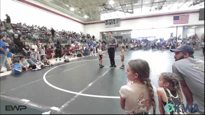 43 lbs Consi Of 8 #2 - Trek Castor, Woodward Youth Wrestling vs Christian Kimes, Rough Riders
