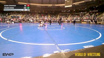 88 lbs Consi Of 8 #1 - Olivia Kukovich, HURRICANE WRESTLING ACADEMY vs Aslinn Ewing, Edwardsville Wrestling Club