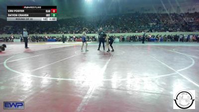 96 lbs Round Of 32 - Cru Foster, Blanchard High School vs Da'Von Craven, Greenwood Wrestling Academy