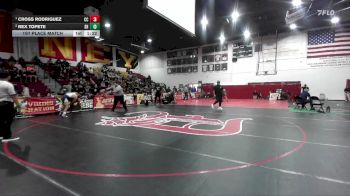 175 lbs 1st Place Match - Cross Rodriguez, Calvary Chapel vs Rex Topete, South Hills