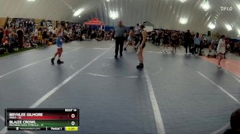 80 lbs Round 5 (6 Team) - Brynlee Gilmore, WEG3 vs Blaize Crowl, Michigan Gold Pitbulls