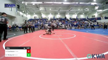 70 lbs Round Of 16 - Vincent Gustason, Team Tulsa Wrestling Club vs Kadan Mclaurin, Tulsa North Mabee Stampede