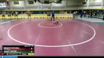 40 lbs Semifinal - Ollie Rusk, Whitewood Wrestling Club vs Zayne Graham, Watford City Wolves