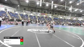 126 lbs Consi Of 32 #2 - Keaton Kloke, David City HS vs Hunter Olson, Gorilla WC Inc