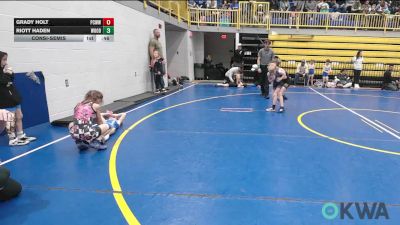 55 lbs Consolation - Grady Holt, Ponca City Wildcat Wrestling vs Riott Haden, Woodward Youth Wrestling