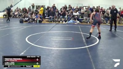 119 lbs Cons. Round 2 - Tristan Presnell, Rocket Trained WC vs Luis Luna, Anchor Bay WC