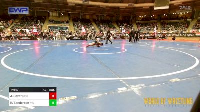 73 lbs Consi Of 8 #2 - Jaxton Coyer, Michigan West vs Khylen Sanderson, WTC