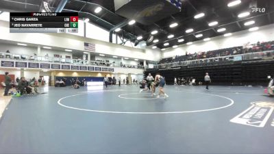 141 lbs Champ. Round 1 - Chris Garza, Lemoore College vs Jeo Navarrete, Cuesta College