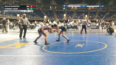 142 lbs Quarterfinal - Raylyn Schwoyer, Owen J. Roberts vs Lynnnsey Ashby, Trinity
