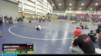 54 lbs Semis & Wb (16 Team) - Logan Clarendon, Stout vs Colten Becker, Black Fox Wrestling