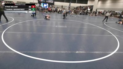 100 lbs Champ. Rd Of 64 - Cyrus Millage, Sebolt Wrestling Academy vs Samuel Greenstreet, Cornerstone Mat Club