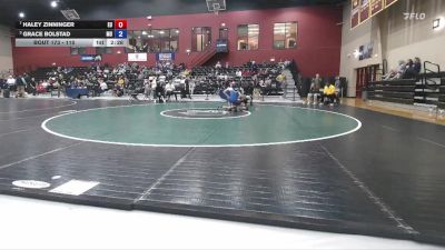 110 lbs Cons. Round 3 - Haley Zinninger, Emmanuel University vs Grace Bolstad, Marymount