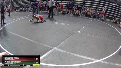 55 lbs Round 5 (6 Team) - Bennett Todd, Team Texas Red vs Phoenix Wright, Kansas Cobra