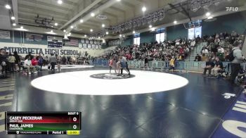 126 lbs Quarterfinal - Casey Peckerar, Great Oak vs Paul Jaimes, Chaparral