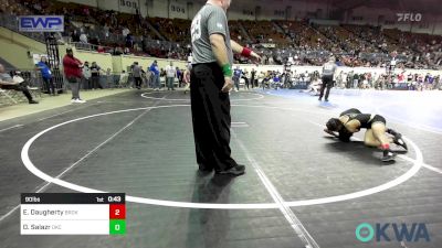 90 lbs Round Of 32 - Elijah Daugherty, Broken Arrow Wrestling Club vs David Salazr, OKC Saints Wrestling