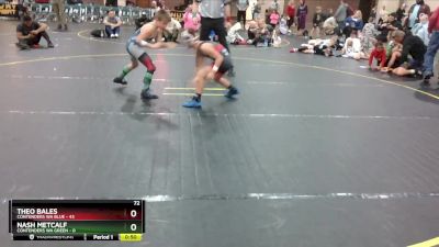 72 lbs Round 6 (8 Team) - Theo Bales, Contenders WA Blue vs Nash Metcalf, Contenders WA Green