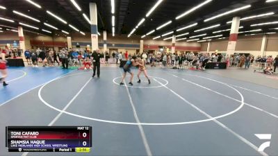 110 lbs Round 2 - Toni Cafaro, Spartan Mat Club vs Shamsia Haque, Lake Highlands High School Wrestling