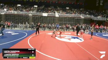 53 lbs Champ. Round 1 - Justin Thompson, Pinedale Pummelers vs Landon Griffith, Douglas Wrestling Club
