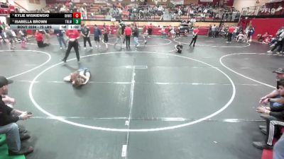 75 lbs 3rd Place Match - Kylie Wisniewski, Oakley Hornets Wrestling Club, Inc. vs Isabella Brown, Team Real Life Wrestling