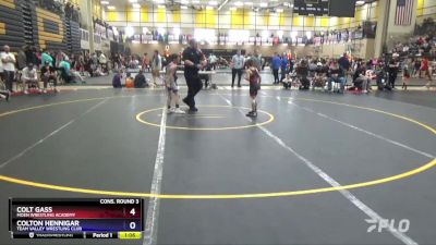 63 lbs Cons. Round 3 - Colton Hennigar, Team Valley Wrestling Club vs Colt Gass, Moen Wrestling Academy