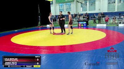 57kg Round 3 - Lyla Boylan, Cowichan Valley WC vs Janna Hiltz, Alberni Valley WC