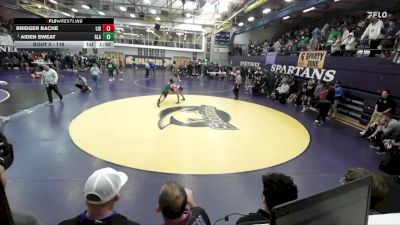 118 lbs Champ. Round 1 - Aiden Sweat, Glacier vs Bridger Bache, Libby