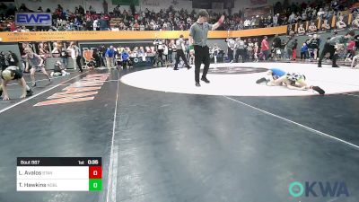 55 lbs Semifinal - Liam Avalos, Standfast OKC vs Tatum Hawkins, Noble Takedown Club