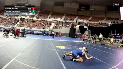 113-D4 Quarterfinal - Aidan Belloc, Santa Cruz Valley Union High School vs Aiden Espinoza, Pima High School