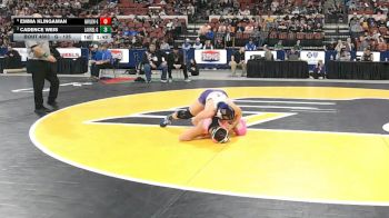 G - 135 lbs 1st Place Match - Emma Klingaman, Harlem (Girls) vs Cadence Weis, Laurel (Girls)