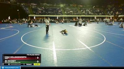 78 lbs 7th Place Match - Bo Rooney, Outlaw Wrestling Club vs Cole Hollingsworth, Iowa