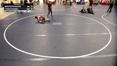 10U - 120 lbs 5th Place Match - Braxton Haugaard, Blaine Wrestling Association vs Wyatt Stangel, Minnesota