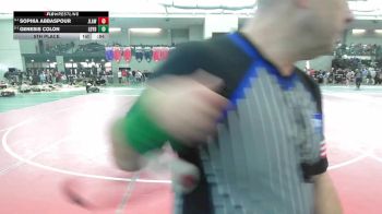 132 lbs 5th Place - Sophia Abbaspour, Jonathan Law vs Genesis Colon, Ledyard