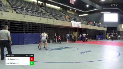 285 lbs Consi Of 8 #2 - Brody Sager, Forked River, NJ vs Aiden Hidlay, Bloomsburg, PA