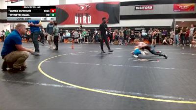 70 lbs Cons. Semi - James Bowman, Mighty Warriors Wrestling Acad vs Westyn Small, Eastside Youth Wrestling