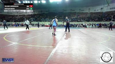 128 lbs Round Of 32 - Jillian Anderson, Bridge Creek Wrestling vs Kaylin Mayo, Bethel