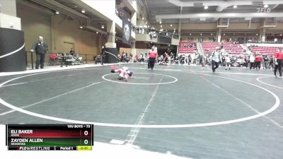 73 lbs Cons. Round 4 - Zayden Allen, Neodesha vs Eli Baker, Hoxie
