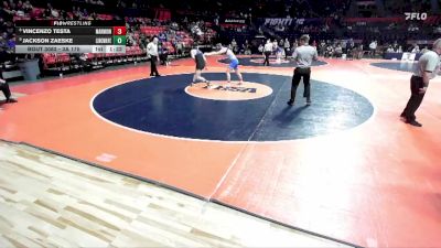 3A 175 lbs Champ. Round 1 - Jackson Zaeske, Frankfort (Lincoln-Way East) vs Vincenzo Testa, Aurora (Marmion Academy)