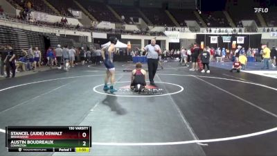 150 Varsity Champ. Round 3 - Stancel (jude) Oswalt, Brookwood vs Austin Boudreaux, Covington