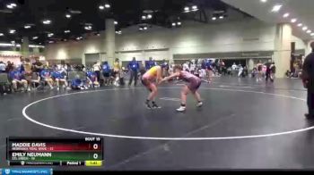 132 lbs Quarters & Wb (16 Team) - Maddie Davis, Nebraska Tidal Wave vs Emily Neumann, STL Green